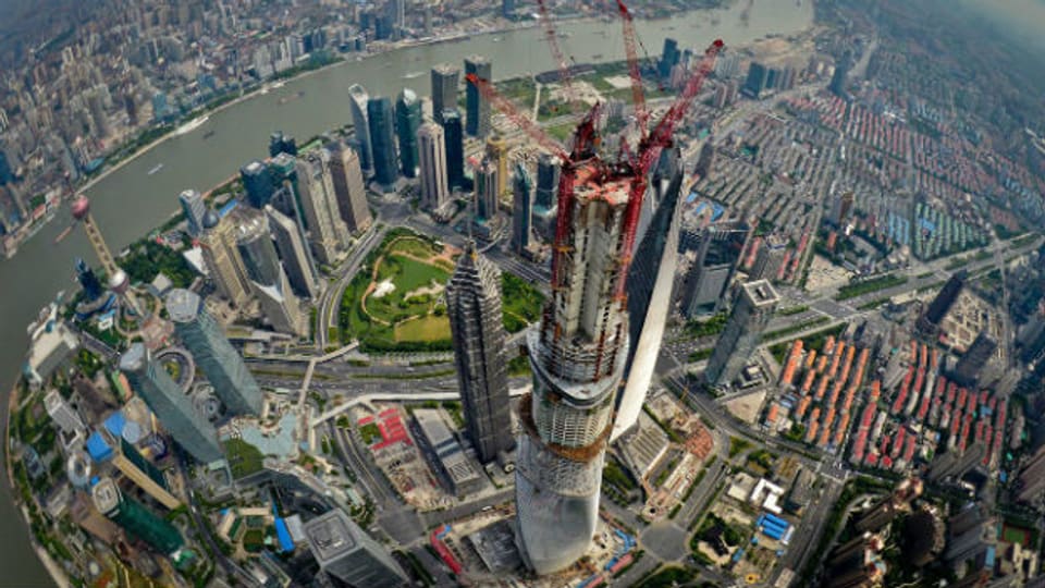 Boom-Stadt Shanghai, im Bild das künftig zweithöchste Gebäude der Welt, aufgenommen am 3. August 2013