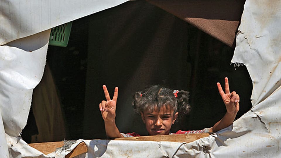 Ein syrisches Mädchen in einem Flüchtlingslager im libanesichen Bekaa-Tal.