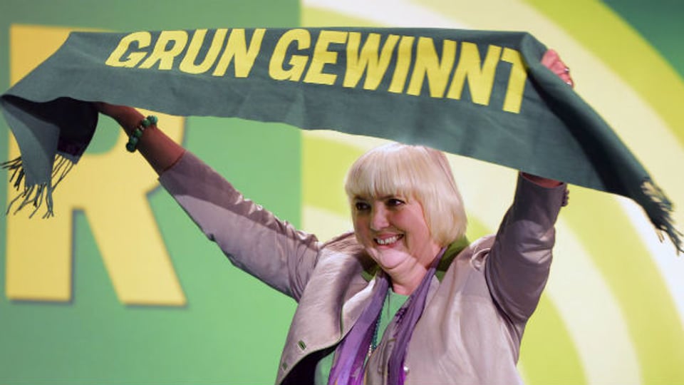 Die Parteivorsitzende Claudia Roth beim Parteitag der Grünen.