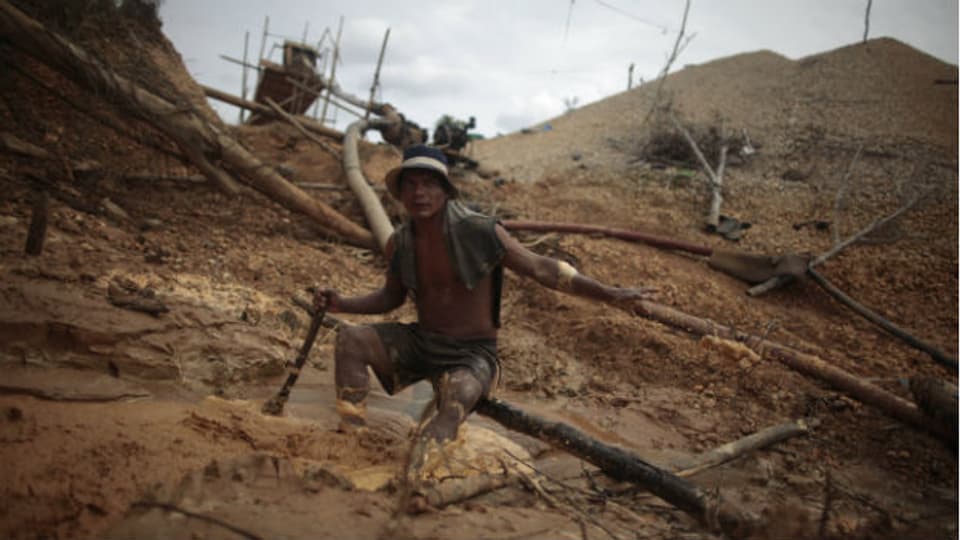 Peruanischer Minenarbeiter.