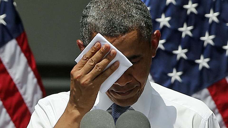 US-Präsident Obama an einer Veranstaltung zum Klimawechsel an der Georgetown Universität in Washington.