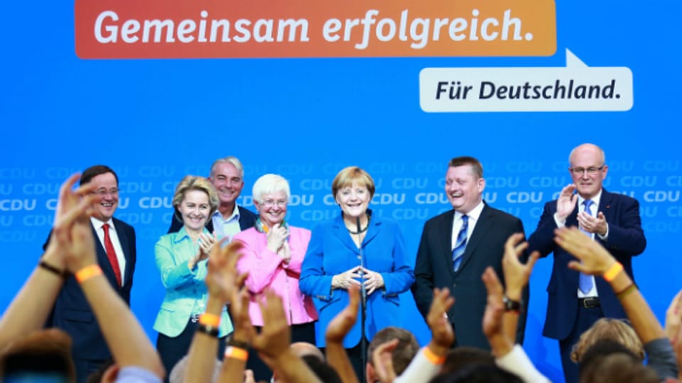 Die grosse Gewinnerin der Bundestagswahl 2013: Die CDU mit Angela Merkel (Mitte)