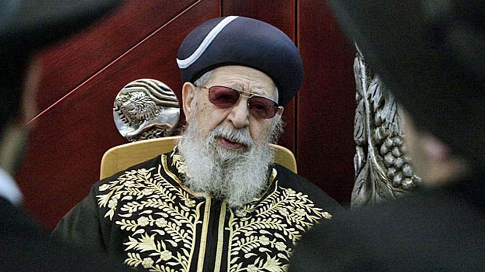 Rabbi Ovadja Josef auf einem Bild von 2010.