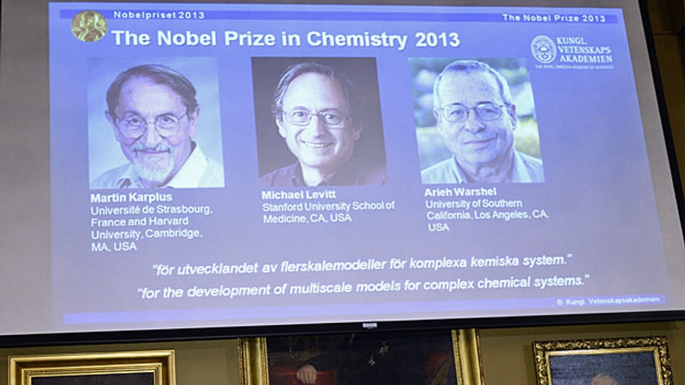 Chemie-Nobelpreis an Martin Karplus (USA/Österreich), Michael  Levitt (USA/Grossbritannien) und Arieh Warshel (USA/Israel).