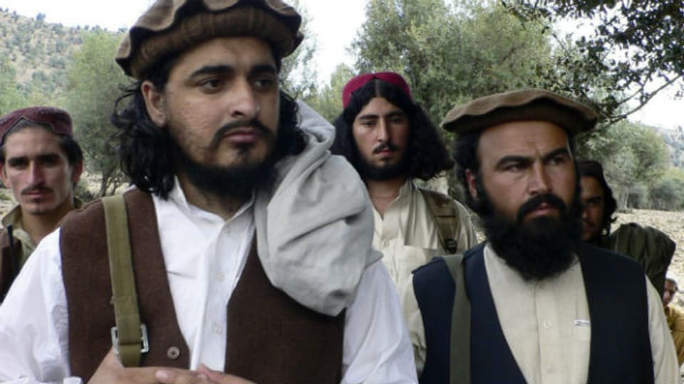 Der pakistanische Talibanführer Hakimullah Mehsud (links).