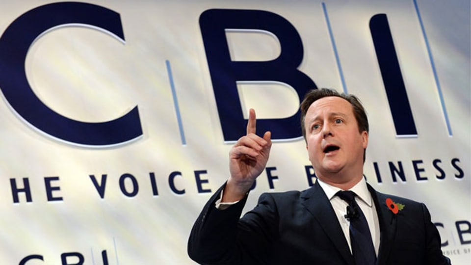 David Cameron sprach vor dem Arbeitgeberverband CBI. Die EU sei zu teuer, zu unflexibel und trage zu wenig zur britischen Wettbewerbsfähigkeit bei.