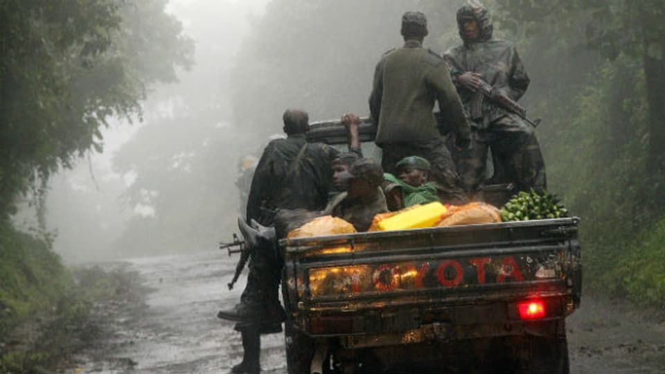 M23 Rebellen unterwegs in Kongo.