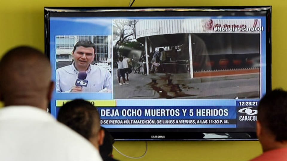 Nachrichten in Kolumbien berichten über Schiesserei