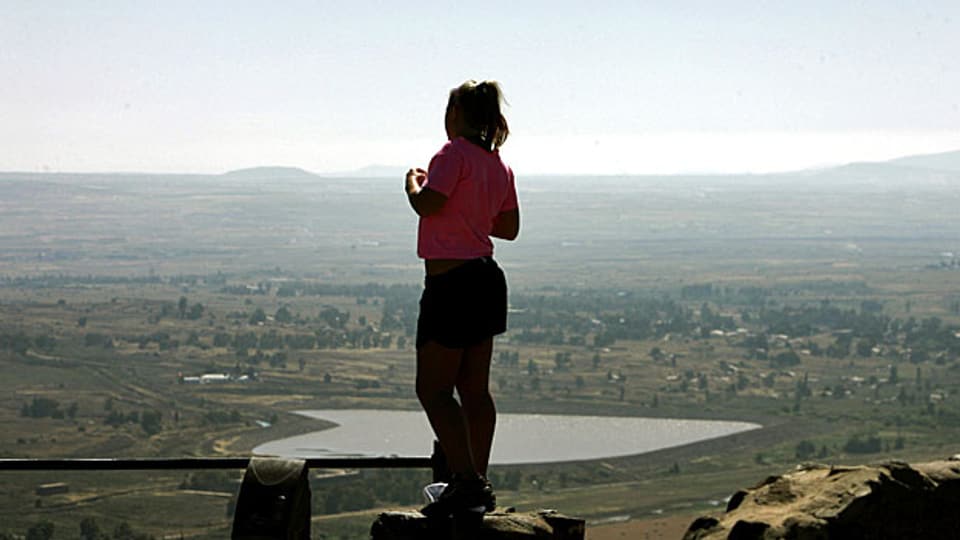 Ein touristischer Aussichtspunkt auf den Golanhöhen; zur Zeit bleiben die Touristen der Region fern.