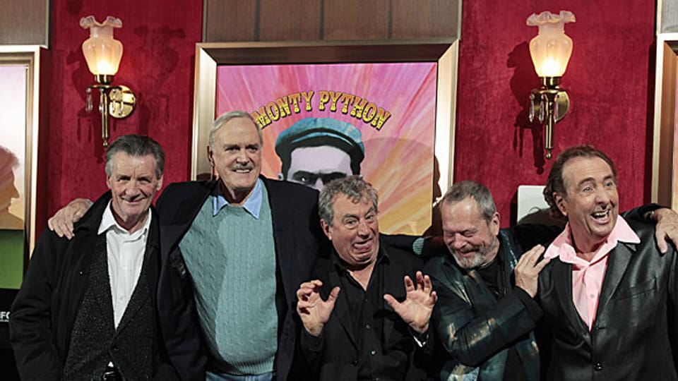 Michael Palin, John Cleese, Terry Jones, Terry Gilliam und Eric Idle im Oktober 2009 in New York.