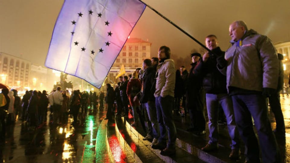 Annäherung an Europa vom Tisch: Protest in Kiew