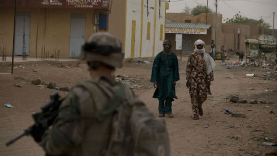 Französischer Soldat in der Stadt Kidal, Nordmali.