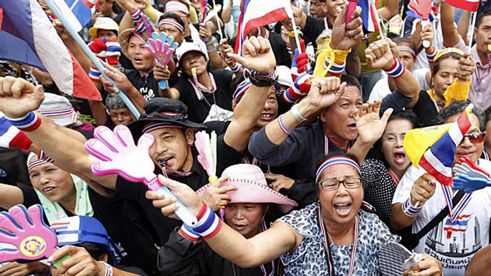 Proteste gegen die thailändische Regierung am 26. November in Bangkok.