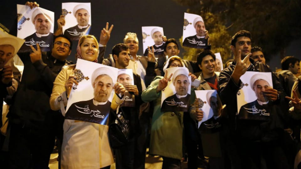 Iraner bejubeln die Einigung bei den Atomgesprächen in Genf.
