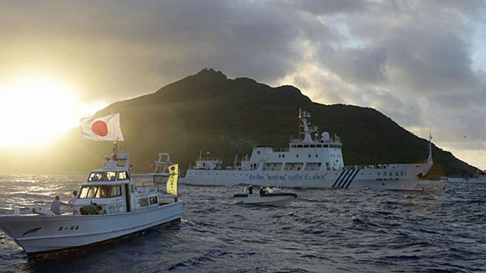 Der Streit zwischen Japan und China dreht sich um die winzigen Sekaku-Inseln, chinesisch Diaoyu-Inseln.