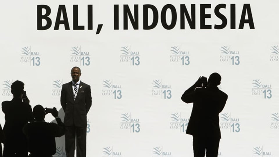 Die neunte Welthandelsorganisation-(WTO)-Ministerkonferenz 2013 in Nusa Dua auf der indonesischen Ferieninsel Bali.
