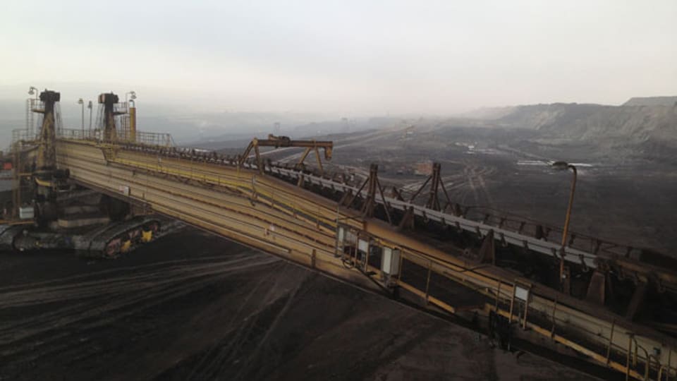 Kohleförderung in Most, im nordböhmischen Kohlebecken. Vier Gruben sind noch in Betrieb.