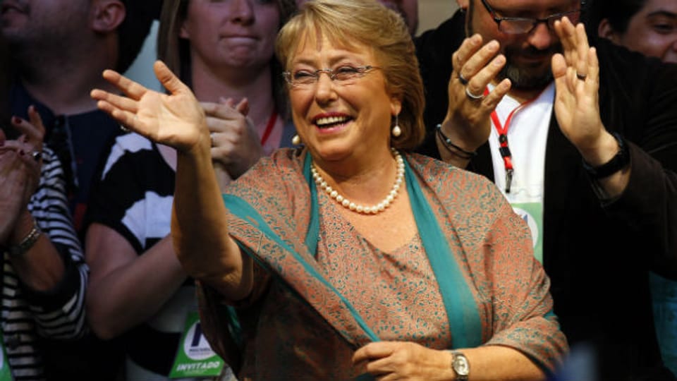 Michelle Bachelet, die strahlende Gewinnerin der Stichwahl in Chile.