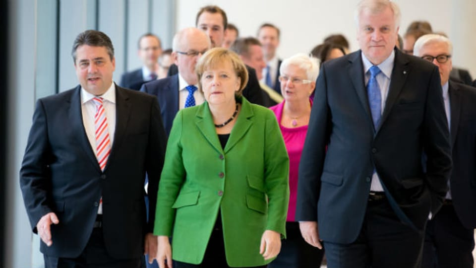 Die grosse Koalition: Sigmar Gabriel (SPD), Angela Merkel (CDU) und Horst Seehofer (CSU) (v.l.).