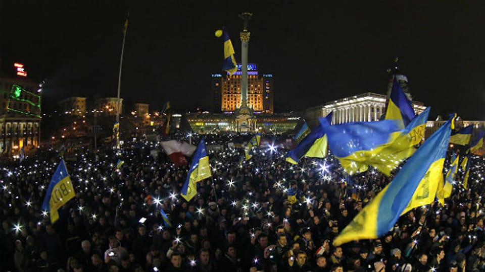 Anti-Regierungsproteste am 15. Dezember 2013 in Kiev.
