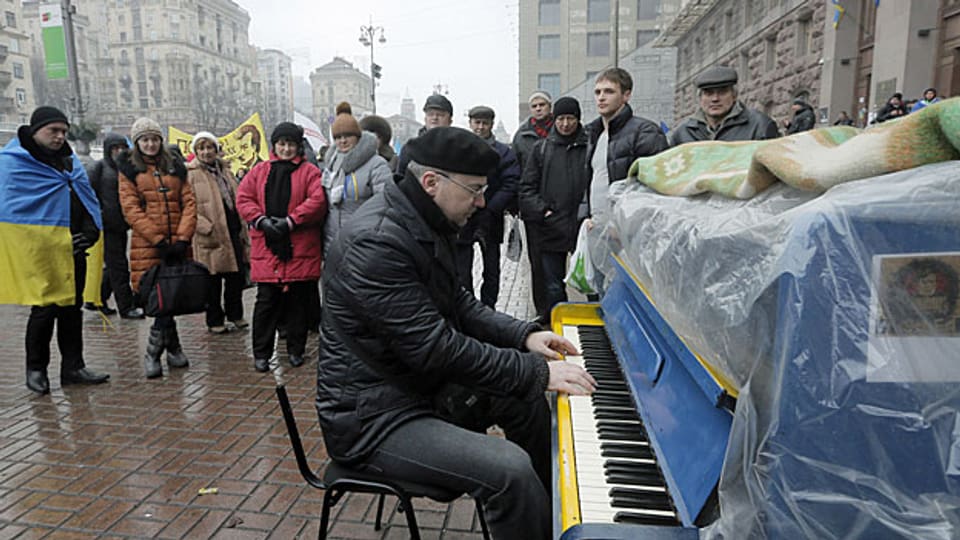 Die pro-westlichen Demonstrationen in Kiew halten an.