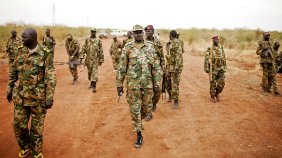Soldaten der SPLA bei einer Grenz-Patrouille 2012.