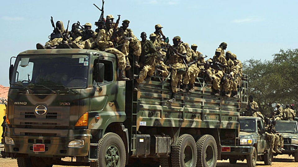 Die südsudanische Armee SPLA am 21. Dezember in der Hauptstadt Juba.