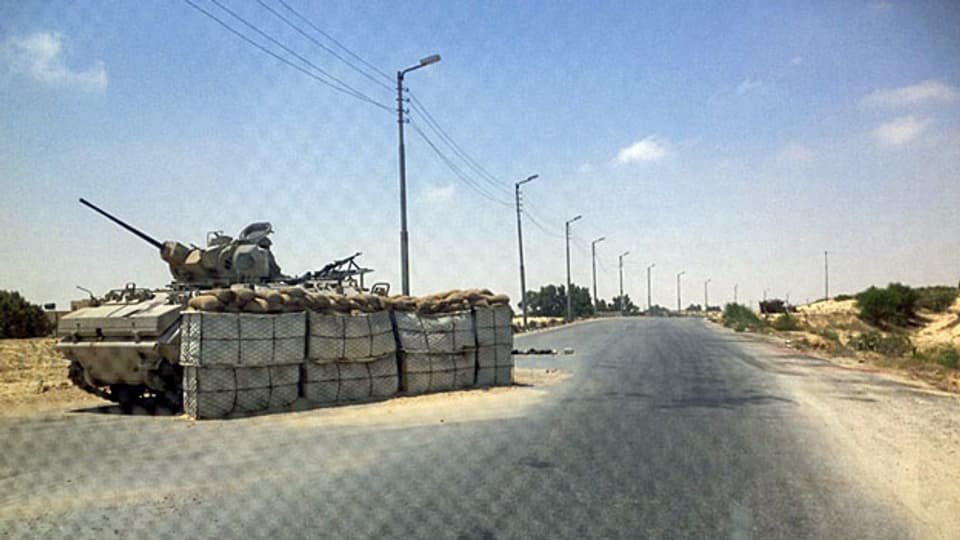 Checkpoint der ägyptischen Armee im Nordsinai.
