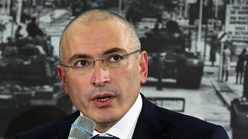 Michail Chodorkowski an einer Medienkonferenz am 22. Dezember in Berlin.