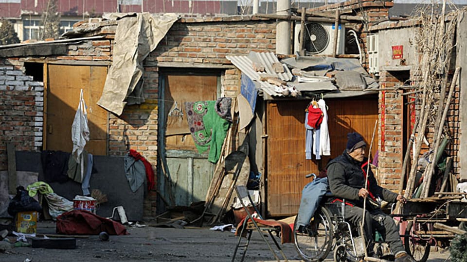 Ein Slum für WanderarbeiterInnen am Rande Pekings.