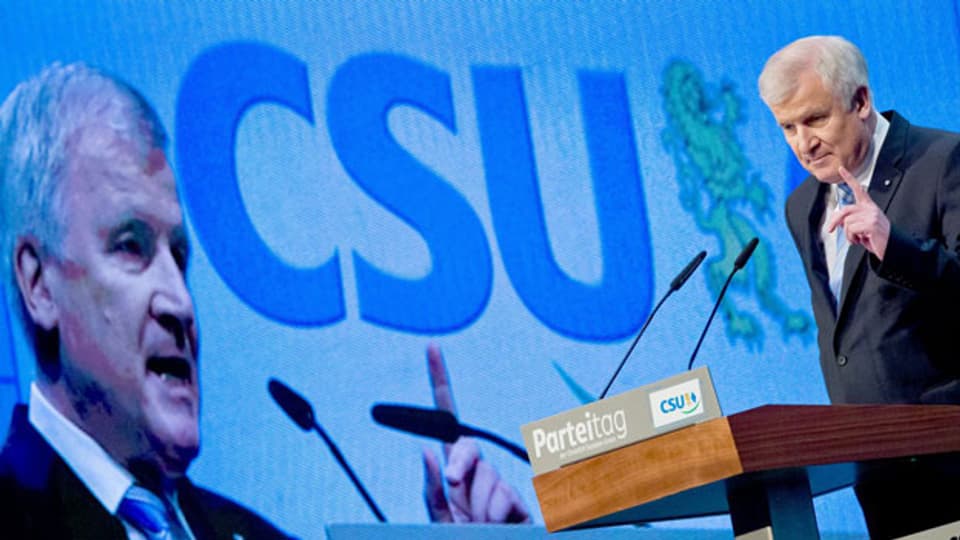Parteichef Horst Seehofer am CSU-Parteitag in München, Deutschland, am 23. November 2013.