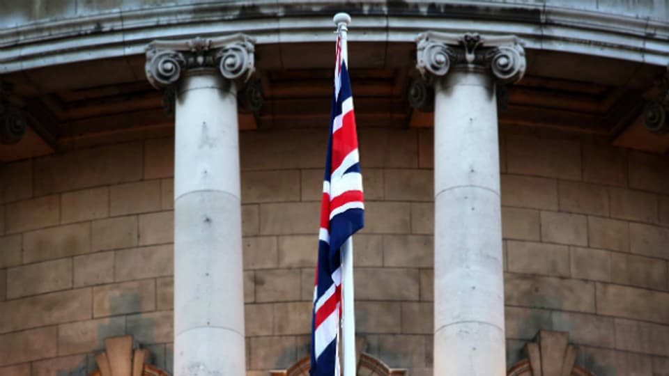 Streitgrund: britische Flagge an der City Hall in Belfast im Januar 2013.