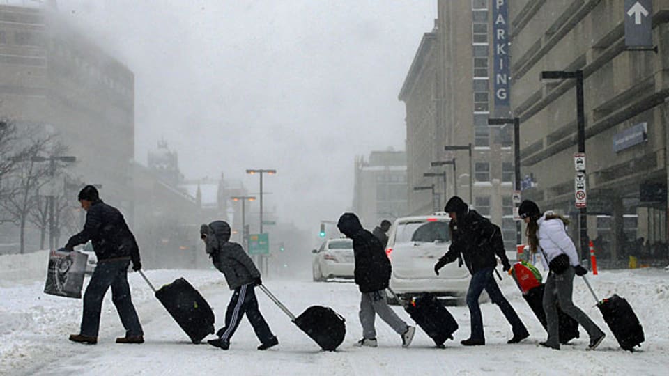 Winterstimmung in der US-Stadt Boston.