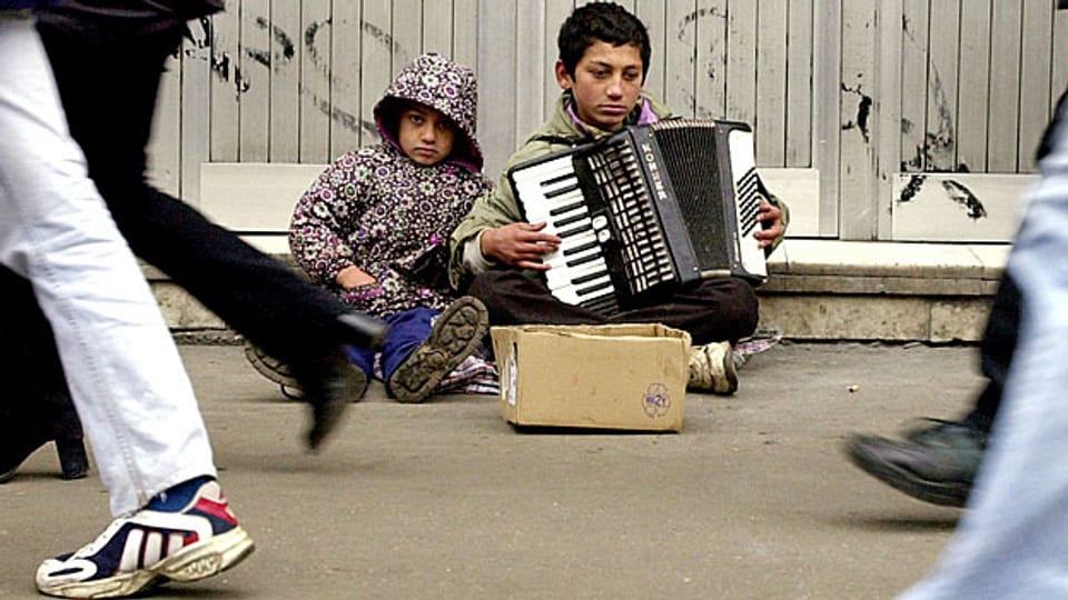 Strassenkinder in der rumänischen Hauptstadt Bukarest.
