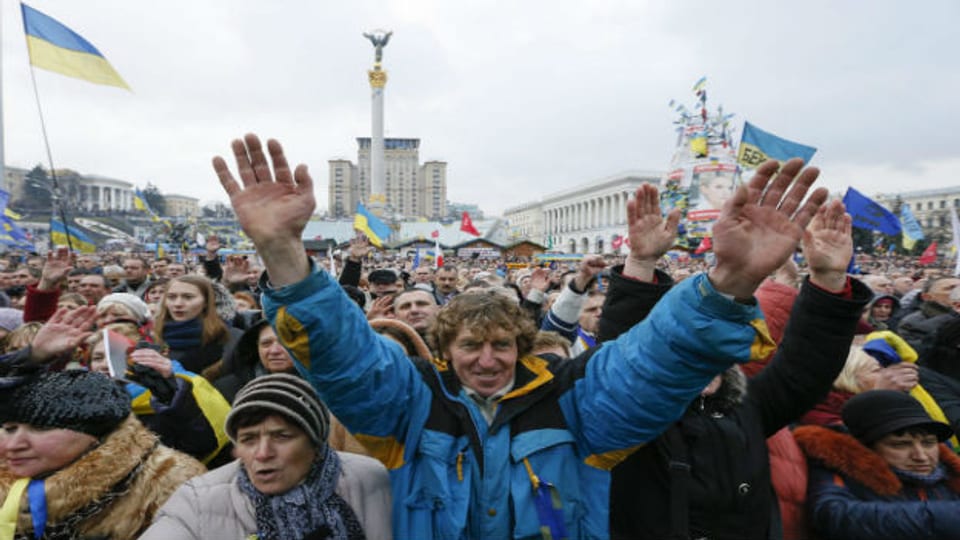 Demonstranten in Kiew.