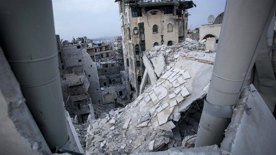 Überbleibsel der Kämpfe: Ruinen in der Stadt Aleppo Ende 2012.