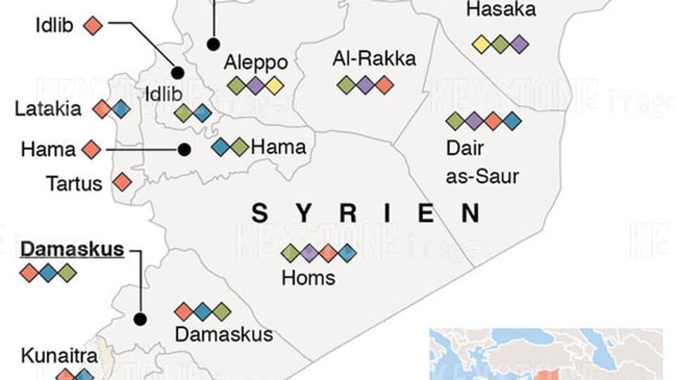 Politische Karte Syriens