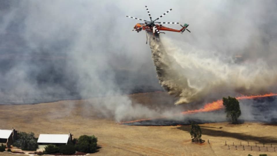 Helikopter im Einsatz in Victoria Country.