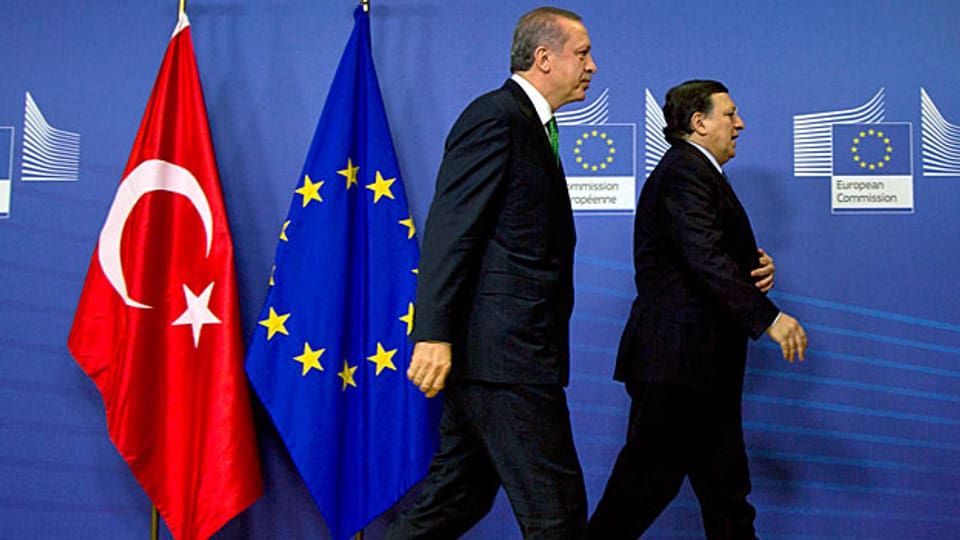 Der türkische Premier Recep Tayyip Erdogan und EU-Kommissionspräsident José Manuel Barroso am 21. Januar in Brüssel.
