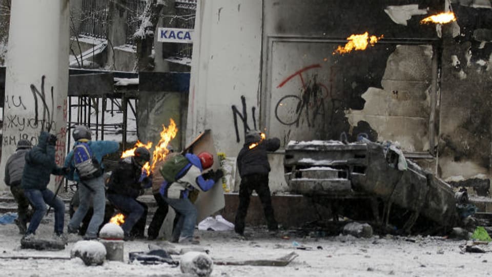 Eskalation der Gewalt auf Kiews Strassen.