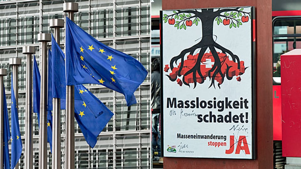 In Brüssel ist man sich nicht einig darüber, was geschehen wird, wenn die Schweiz Ja sagt zur SVP-Initiative «gegen Masseneinwanderung».