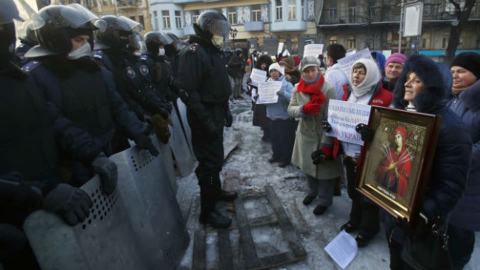 Die Proteste der Opposition in Kiew dauern an.
