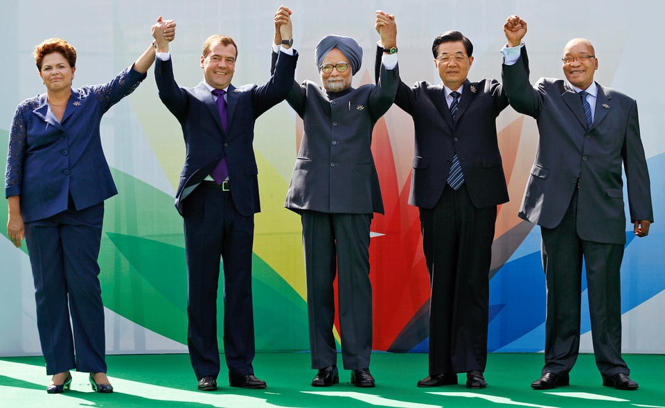 Die Regierungschefs der fünf BRICS-Staaten