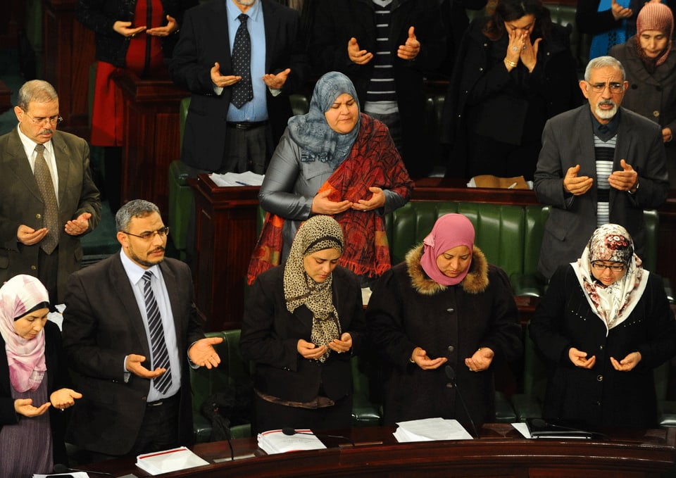 Abgeordnete in der tunesischen Verfassungsversammlung