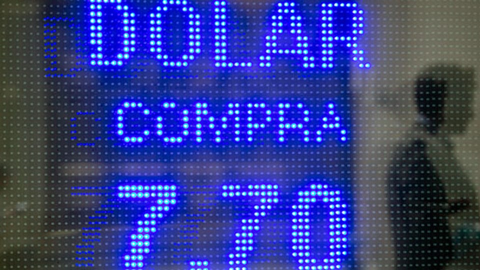 Der offizielle Dollar- Wechselkurs, am 24. Januar auf einer Strasse in Buenos Aires.