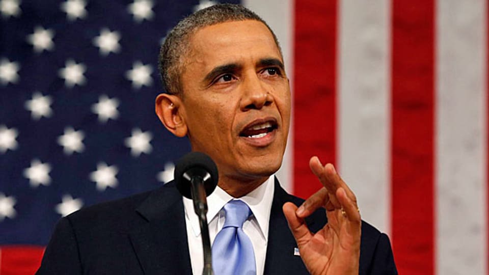 US-Präsident Barack Obama während der «State of the Union»-Rede.
