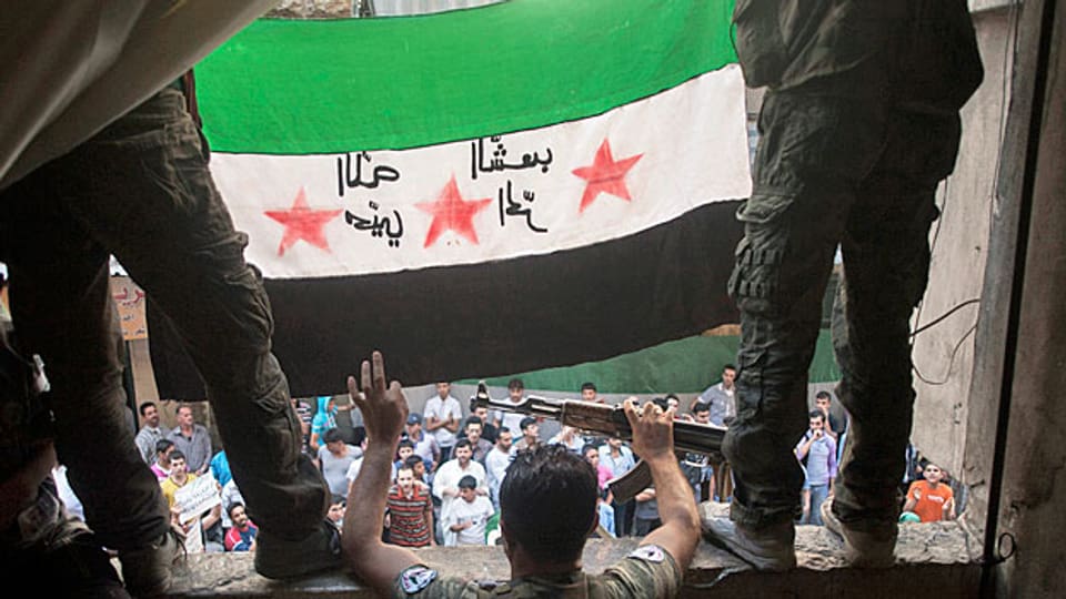 Die Flagge der freien syrischen Armee.