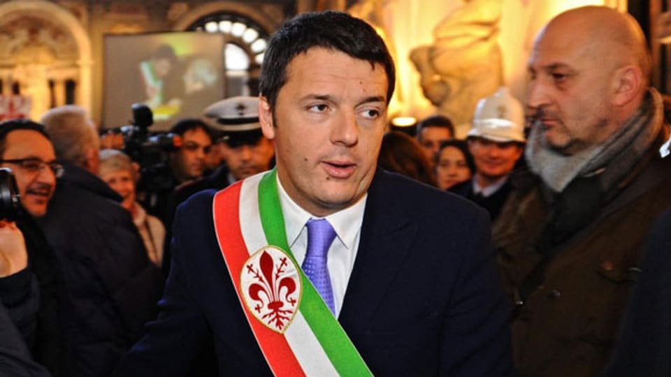 Matteo Renzi während einer Zeremonie im Palazzo Vecchio in Florenz, Italien, am 14. Februar 2014.