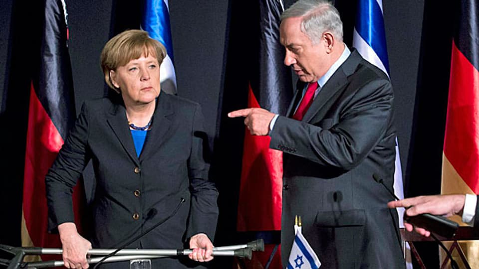 Die deutsche Kanzlerin angela Merkel und der israelische Premier Benjamin Netanyahu in Jerusalem.