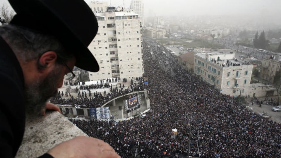 Das Massengebet der Ultraorthodoxen Juden legte die Innenstadt von Jerusalem lahm.